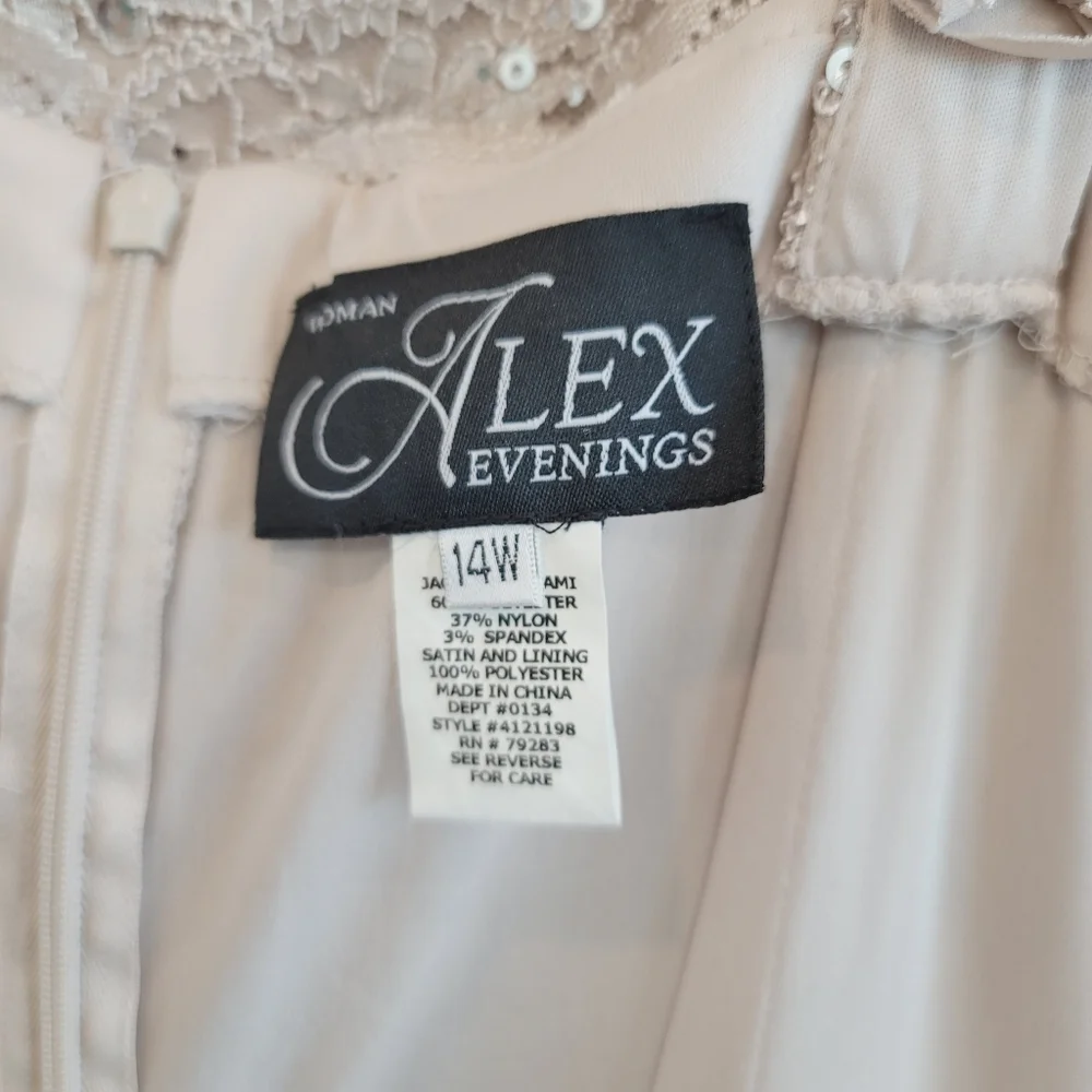 Alex Evenings Sleeveless A-Line Dress Gown Women's Size 14W - Picture 13 of 14